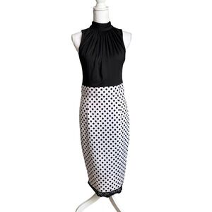 ALEXIA ADMOR POLKA DOT HALTER DRESS Size Medium
